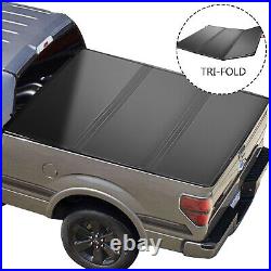 09-21 For Dodge Ram 1500 Crew Cab 6FT Bed Hard Lights Tri-Fold Tonneau Cover