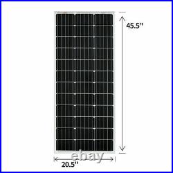 100Watt Monocrystalline Solar Panel 18V 12V Off Grid RV Marine Battery Charger