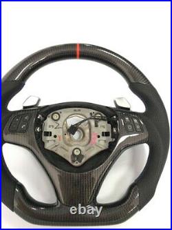 100% Real Carbon Fiber Leather Car Steering Wheel For BMW E82 E90 E91 E92 E93
