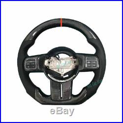 100% Real Carbon Fiber/Leather Car Steering Wheel For Jeep Wrangler