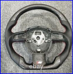 100% Real Carbon Fiber Leather Steering Wheel For Audi A4 A5 S4 S5 S6 B7 B8 08+