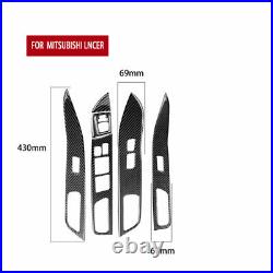 15Pcs Carbon Fiber Door Kit Interior Cover Trim For Mitsubishi Lancer 2008-2015