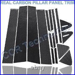 16pc Gloss Real Carbon Fiber Window Pillar Panel Cover Fits 20-24 Corolla Sedan