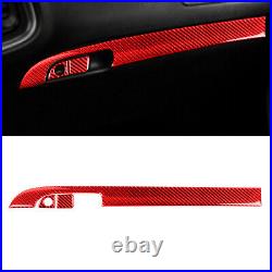 19Pcs Red Carbon Fiber Interior Full Set Cover Trim For Dodge Charger 2011-2014