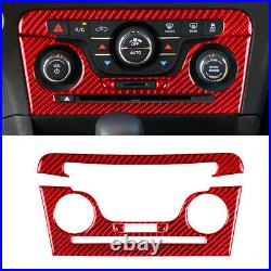 19Pcs Red Carbon Fiber Interior Full Set Cover Trim For Dodge Charger 2011-2014