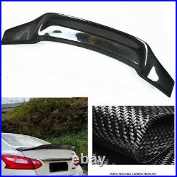 1x Carbon Fiber Rear Trunk Spoiler Lip Roof Wing For Nissan Altima 2013 2015