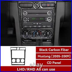 22Pcs Carbon Fiber Interior Trim Cover Black Fits Car Ford Mustang 2005-2009 US