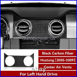 22Pcs Carbon Fiber Interior Trim Cover Black Fits Car Ford Mustang 2005-2009 US