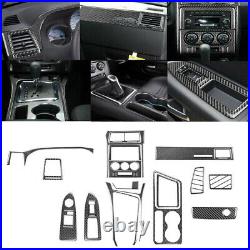 23Pcs For Dodge Challenger 2008-2014 Carbon Fiber Full Interior Dashboard Cover