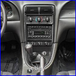 25Pcs Carbon Fiber Full Interior Kit Cover Trim For Ford Mustang 2001-04