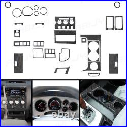 25Pcs Carbon Fiber Interior Full Set Cover Trim For Toyota Tundra 2007-2013