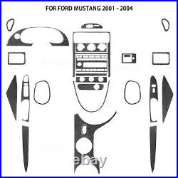 25pcs For Ford Mustang 2001-04 Carbon Fiber Whole Car Interior Trim Set
