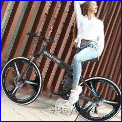 26in Folding Mountain Bike Shimanos 21 Speed Bicycle Full Suspension MTB Bikes