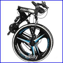 26in Folding Mountain Bike Shimanos 21 Speed Bicycle Full Suspension MTB Bikes