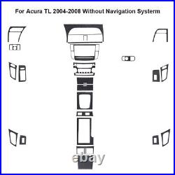 27Pcs Carbon Fiber Full Interior Kit Cover Trim For Acura TL 2004-2008