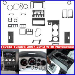 29Pcs Carbon Fiber Interior Full Set Cover Trim For Toyota Tundra 2007-2013