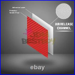 2D Carbon Fiber Black Glossy Vinyl Wrap Sticker Bubble Free Air Release Sheet