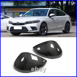 2Pcs Carbon Fiber Side Wing Mirror Replacement Caps Cover For Honda Civic 2022