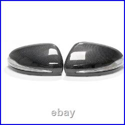 2Pcs Carbon Fiber Side Wing Mirror Replacement Caps Cover For RHD Benz C200/W205