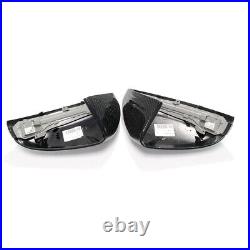 2Pcs Carbon Fiber Side Wing Mirror Replacement Caps Cover For RHD Benz C200/W205