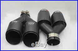 2 X Akrapovic Carbon Fiber Exhaust Tip Dual Pipe Black ID2.5 63mm OD3.5 89mm