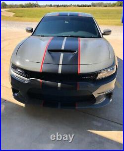 2 color 10 Twin Rally stripes Fit 2009 UP Dodge Charger FDC/3M Vinyl