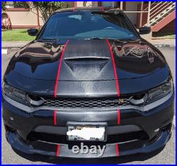 2 color 20 Center Rally stripes Fit 2009 UP Dodge Charger FDC/3M Vinyl