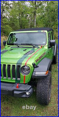 2 color 6 OFFSET Rally stripes Stripe Graphics Decals FIT All YR Jeep Wrangler