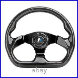 320MM Bolts Racing Steering Wheel Cover Carbon Fiber 6 Holes Universal Jet Plane