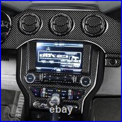 32Pcs Carbon Fiber Full Sets Interior Kit Cover Trim For Ford Mustang 2015-2019
