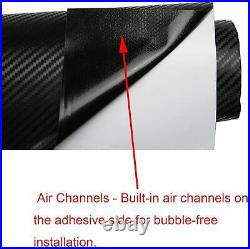3D Carbon Fiber Matte Black Textured Vinyl Wrap Sticker Decal Air Bubble Free