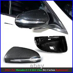 3D Real Carbon Fiber Side Mirror Cover Replace For AMG Sport W205 W213 W222 W253