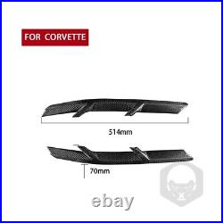 3K Real Carbon Fiber Fender Body Side Vent Trim Cover For Corvette C7 14-19