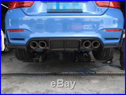 3PCS Carbon Fiber Rear Bumper Diffuser Lip Refit for BMW F80 M3 F82 M4 15-19