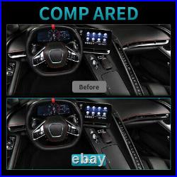 3PCS Console Dashboard Panel Real Carbon Fiber For Corvette C8 Z51 2020-2022