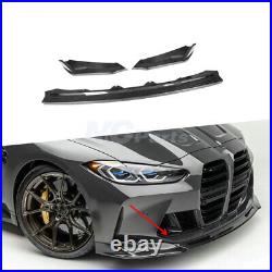 3PCS Real Carbon Fiber Front Bumper Splitter Lip For BMW G80 M3 G82 M4 2021-2022