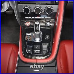 3pcs ABS Carbon Fiber Interior Dash Trim Cover Set Fits Jaguar F-type 2013-2024