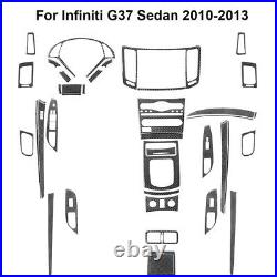 41Pcs For Infiniti G37 Sedan 2010-13 Carbon Fiber Full Interior Kit Cover Trim