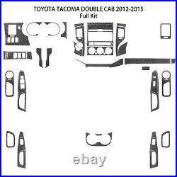 49Pcs Carbon Fiber Full Interior Kit Cover Trim For Toyota Tacoma Double Cab