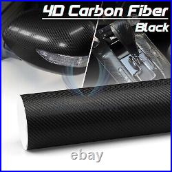 4D Carbon Fiber Semi Glossy Vinyl Sticker Wrap Decal Sheet Bubble Free Film DIY
