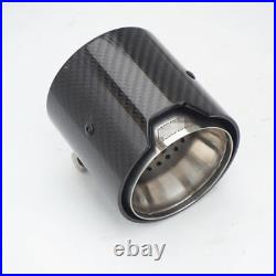 4 Pcs 63MM IN 93MM OUT Glossy Carbon Fiber Exhaust tip For BMW M2 F87 M3 F80 M4