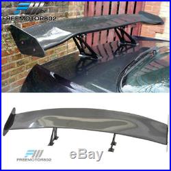 56 Inch Universal Fit 3D Carbon Fiber JDM GT Style Rear Trunk Spoiler Wing