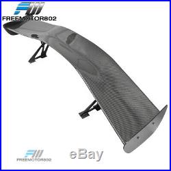 57 Inches Universal Fit 3D Carbon Fiber (CF) Racing GT Rear Trunk Spoiler Wing