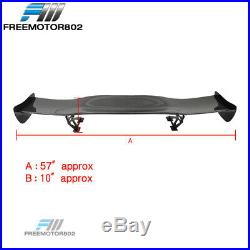 57 Inches Universal Fit 3D Carbon Fiber (CF) Racing GT Rear Trunk Spoiler Wing