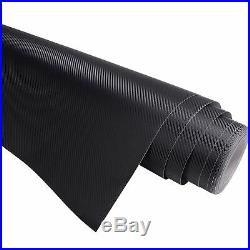 5ft x 100ft 3D Carbon Fiber Vinyl Wrap Rolls Vehicle Motorcycle Sticker Black