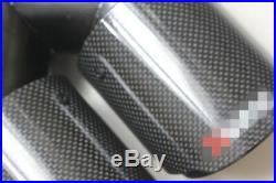 63mm Full Black Steel Carbon Fiber Tip Car Dual Muffler Exhaust Pipe LEFT+RIGHT