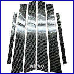 6Pcs Real Carbon Fiber Window Pillar Panel Covers Fits 96-02 W210 E55 E430 E320