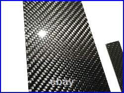 6x Real Carbon Fiber Window Pillar Post Panel Covers Fits 12-15 W166 ML350 ML63