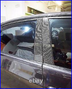 6x TWILL REAL CARBON FIBER PILLAR PANEL COVER Fits 14-20 IS200 IS250 IS350 SXE30
