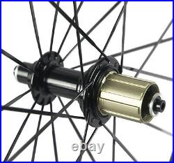 700C 88mm Carbon Fiber Wheels Road Bike Wheelset Front+Rear Wheelset UD Matte